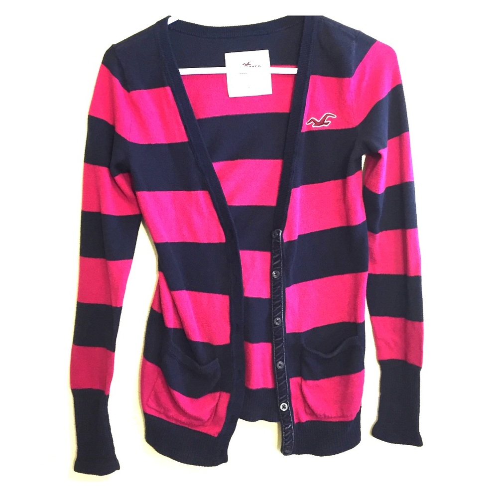Hollister striped cardigan